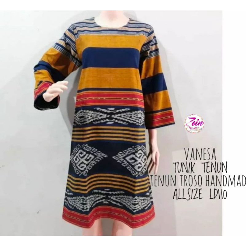 Tunik Batik Tenun Vanesa Batik Solo Tuman