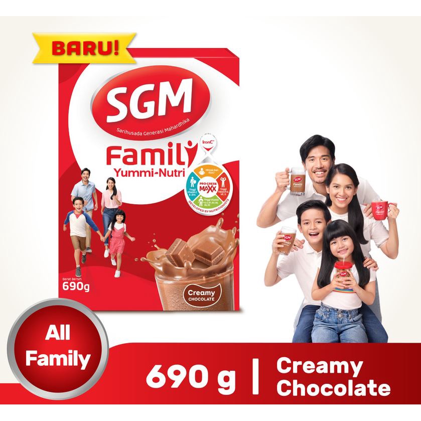 

SGM Family Yummi Nutri Creamy CHOCOLATE Susu Keluarga 690 gr