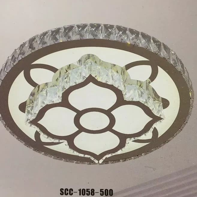 LAMPU PLAFON/CRYSTAL/DEKORASI/HIAS LED 3 WARNA