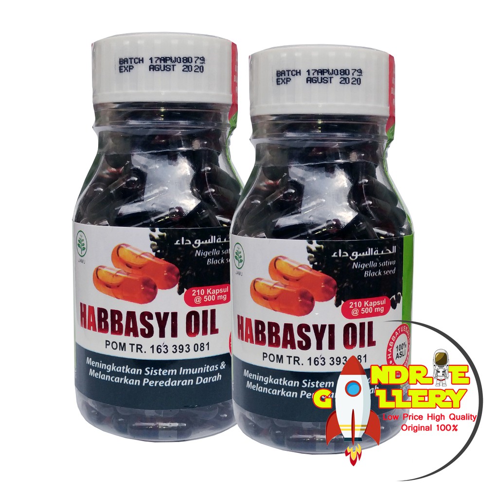 Kapsul Minyak Habbatussauda Habbasyi Oil Original Isi 210 Indonesia