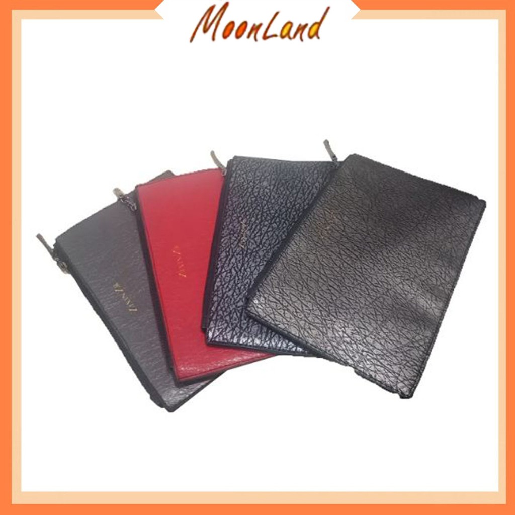 MoonLand 251 Tas kulit pria/tas tablet ipad unisex/tas tangan hitam wanita