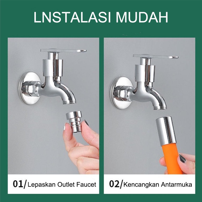 Selang Flexible Ekstensi Keran Air  Wastafel Flexible Bisa Berputar  360 Derajat ️Anti Karat Tahan Lama Untuk Dapur/ Kamar Mandi