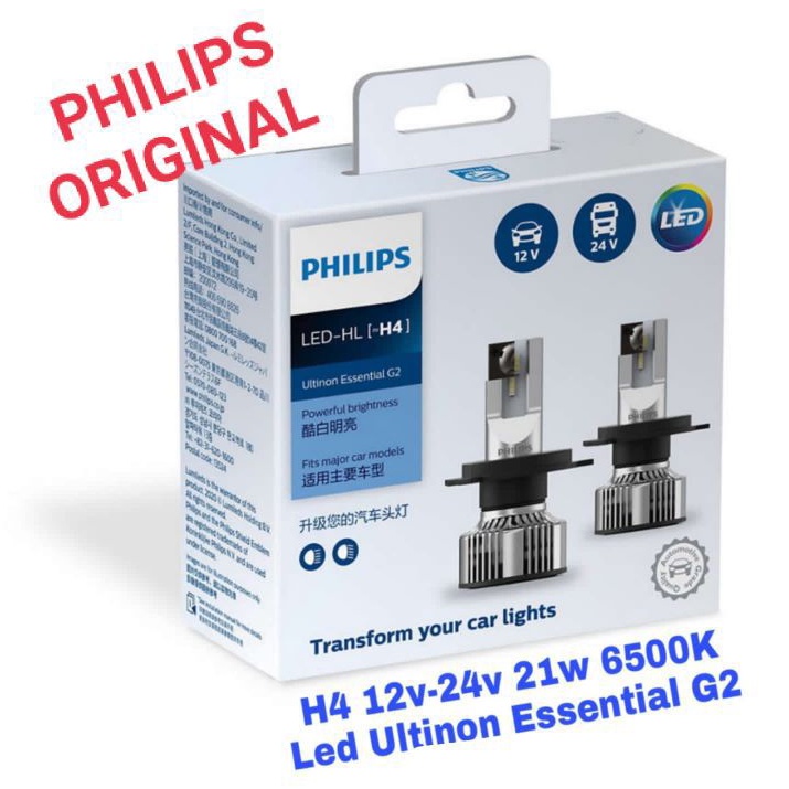 PHILIPS LED ULTINON ESSENTIAL G2 ORIGINAL H4/H16/H8/H1/HB3/HB4/H1R2/9012 (6.500K)