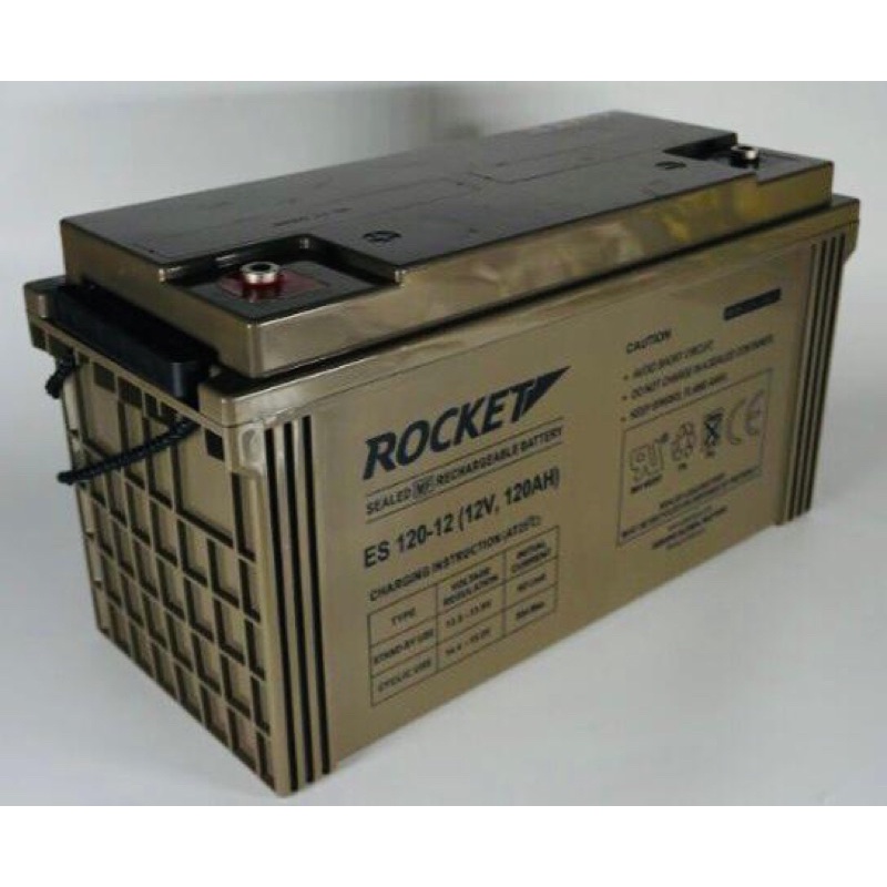 Aki Rocket ES 120-12 VRLA MF 12V 120Ah Baterai Accu Kering ES-120-12
