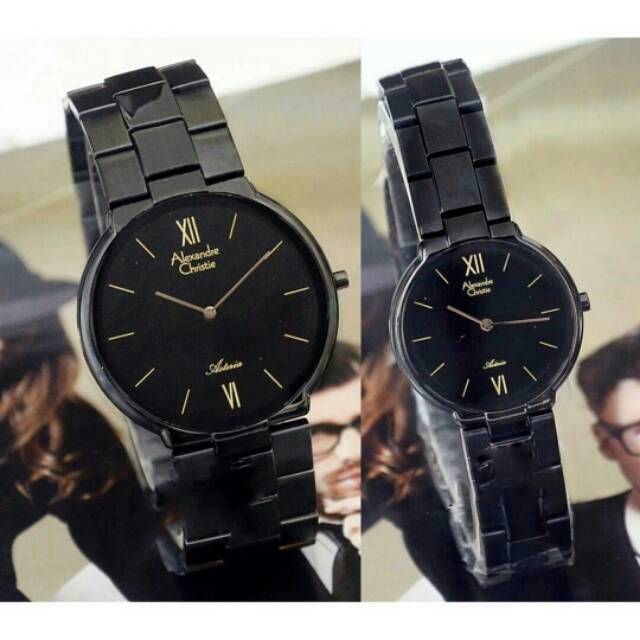 JAM TANGAN COUPLE ALEXANDRE CHRISTIE RANTAI ORIGINAL GARANSI INTERNASIONAL ANTI AIR ELEGANT...