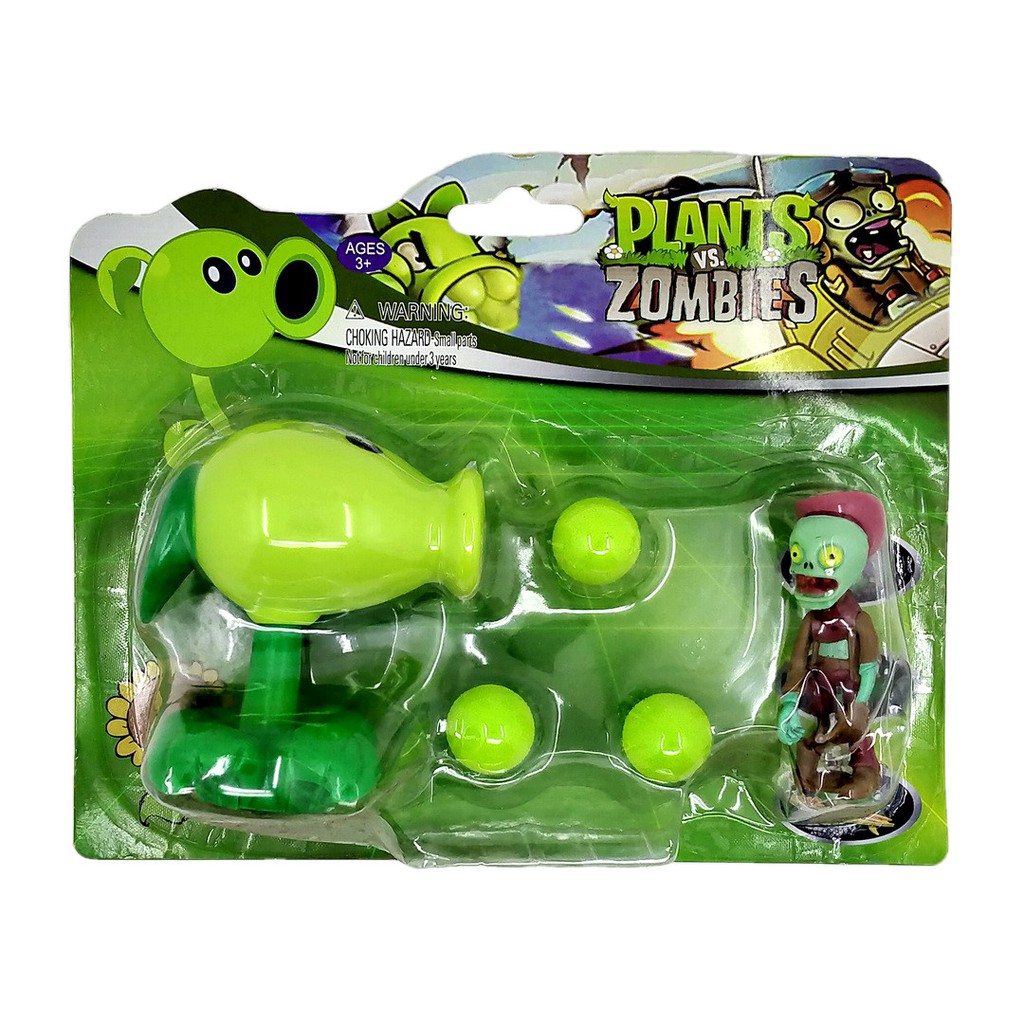 DELUXE Action Figure Plants vs Zombies Mainan Bisa Nembak