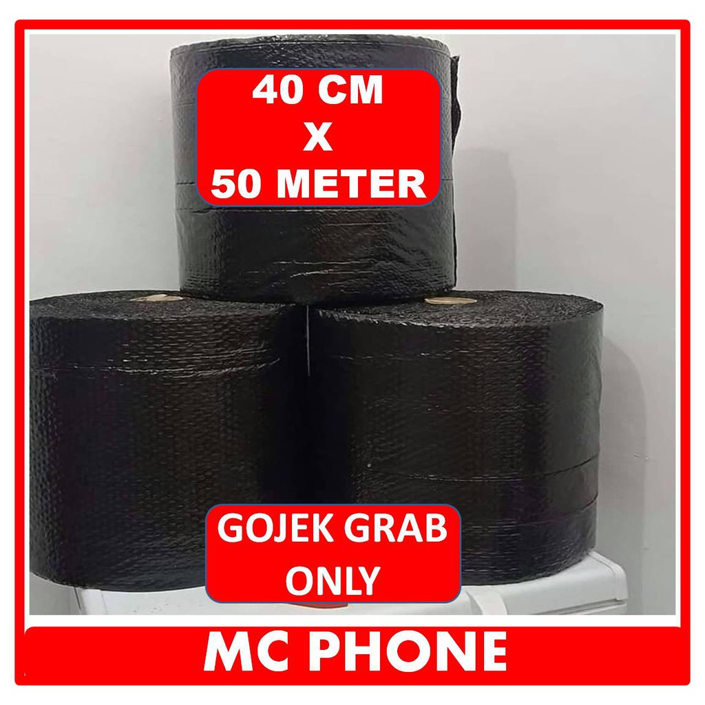 

Bubble Wrap 40Cm X 50M Hitam Bening Buble Bubel Wrap Gojek Grab Only