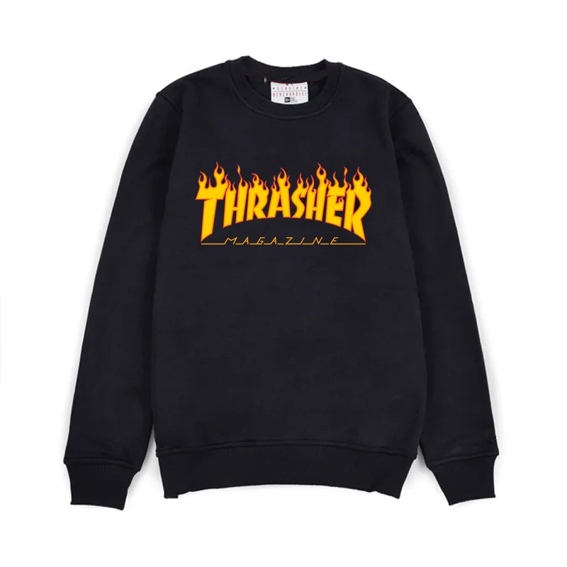 Sweater Thrasher Hitam | Sweater Tharsher Api | Sweater Pria wanita