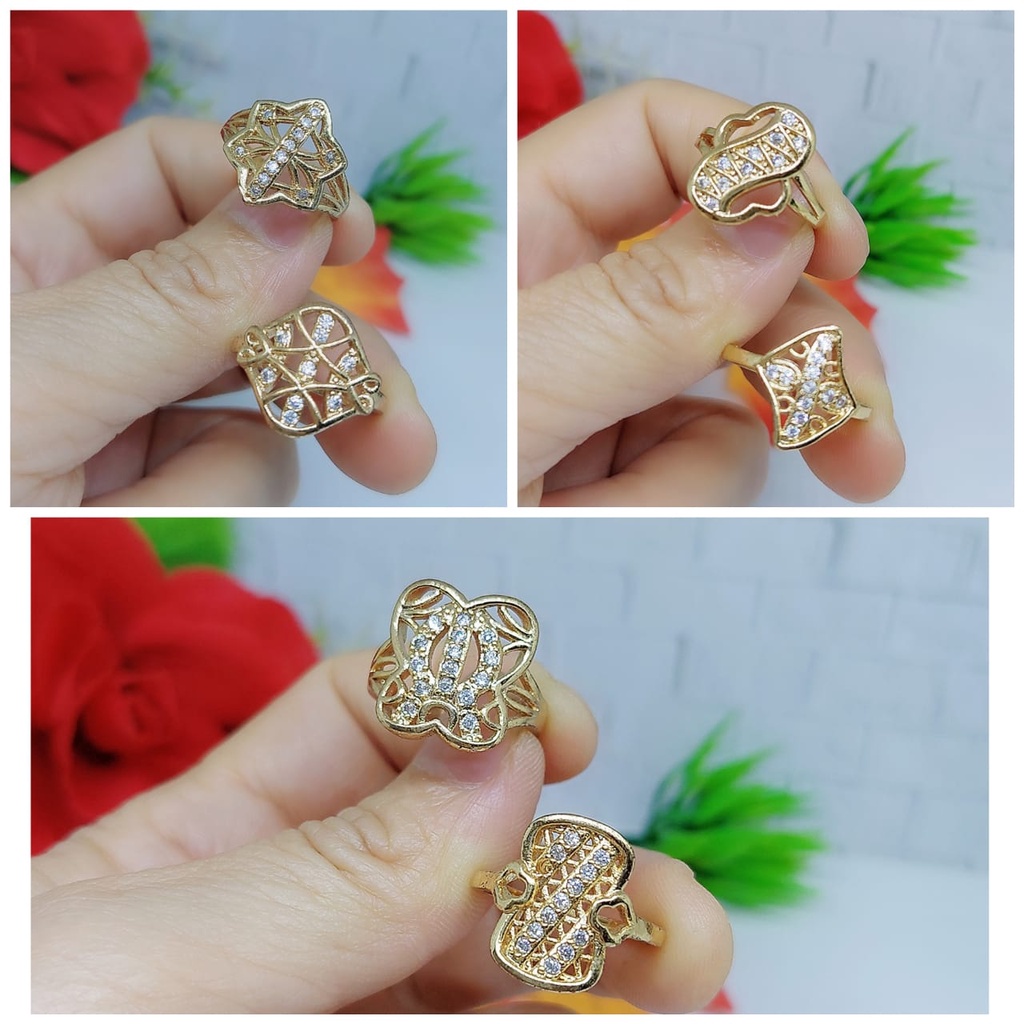 Cincin Xuping Permata Lapis Emas 18k 01A-06A