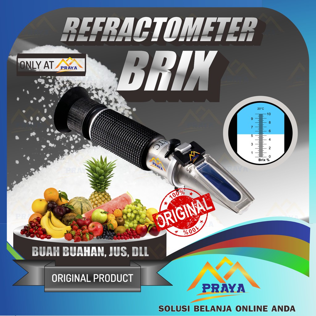 Brix Refractometer alat ukur kadar gula manis 0 - 32% / 0 - 90%