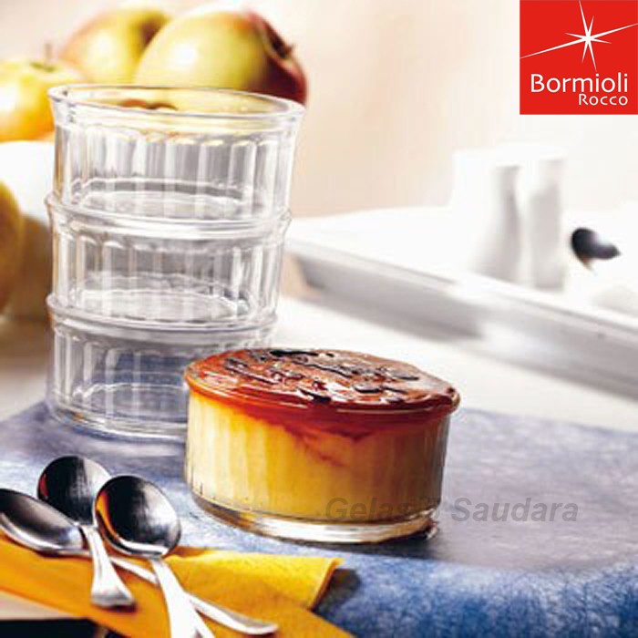 Bormioli Rocco Mangkok Ramekin - Mangkok Pudding - Mangkok Kaca - Mangkok Dessert - Mini Bowl