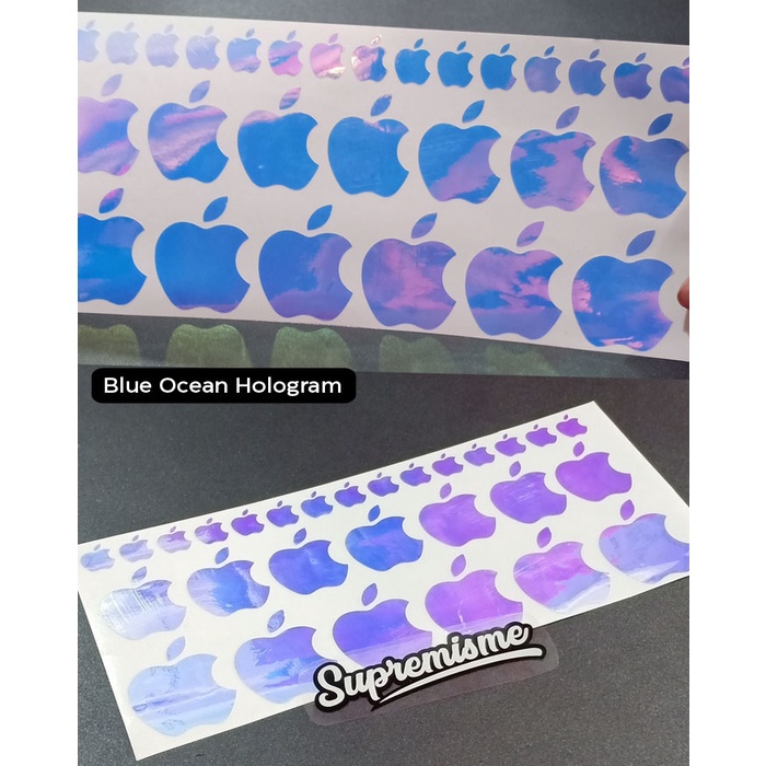 Stiker Apel Premium Hologram, Hologram Sticker untuk gadget laptop dan mobil