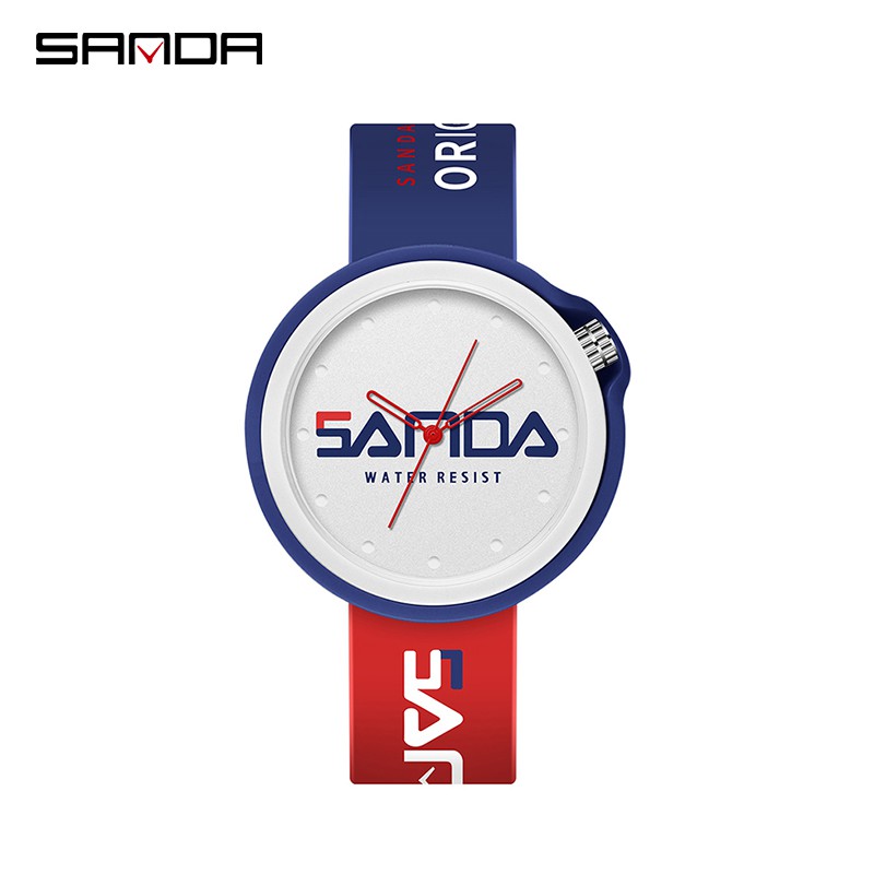 SANDA 3200 Jam Tangan Pria Wanita Analog Tali Silicone Anti Air WATCHKITE WKOS