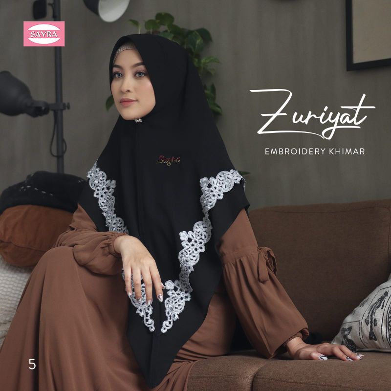 Khimar Hijab Zuriyat Embroidery by Sayra