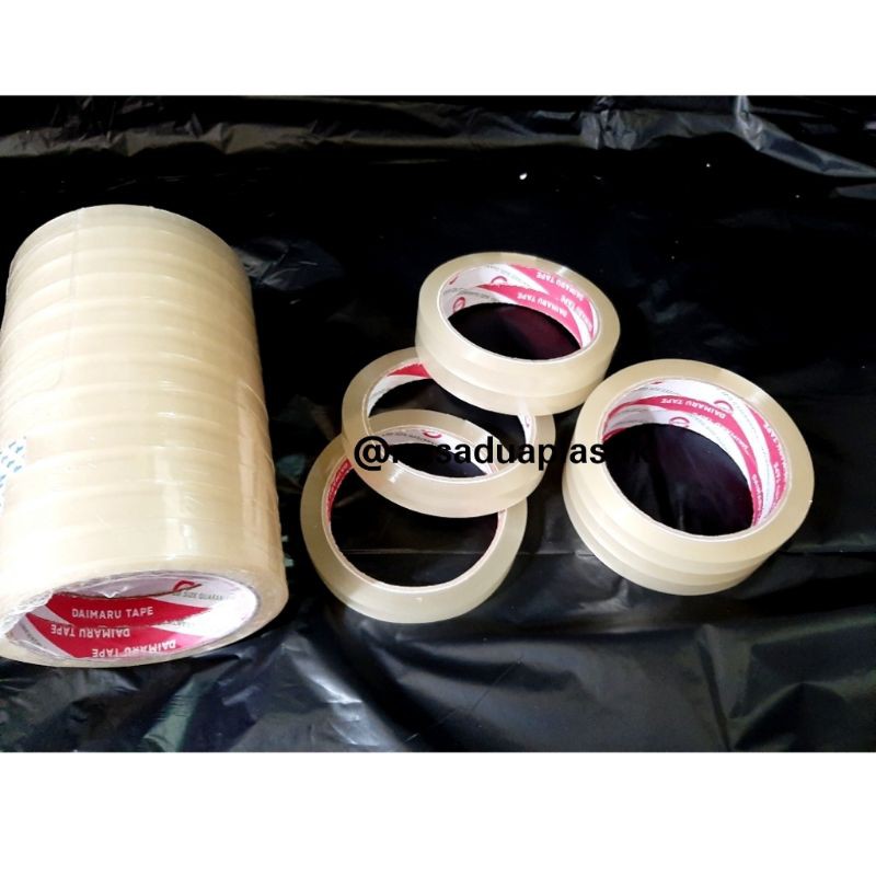 

Lakban Bening Kecil Kiwa Daimaru 12mm Isolasi Selotip Transparan 12 mm