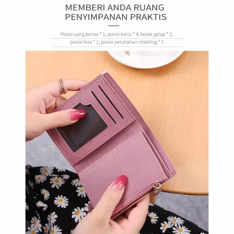 Dompet Wanita KC75 import Murah Lipat Kecil Lucu Dan Cantik dompet import real pict