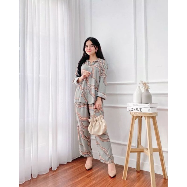 BELLE ONE SET / SETELAN RAYON DAILY ONE SET BAJU SETELAN WANITA KEKINIAN-ONE SET(VANESA IJO)