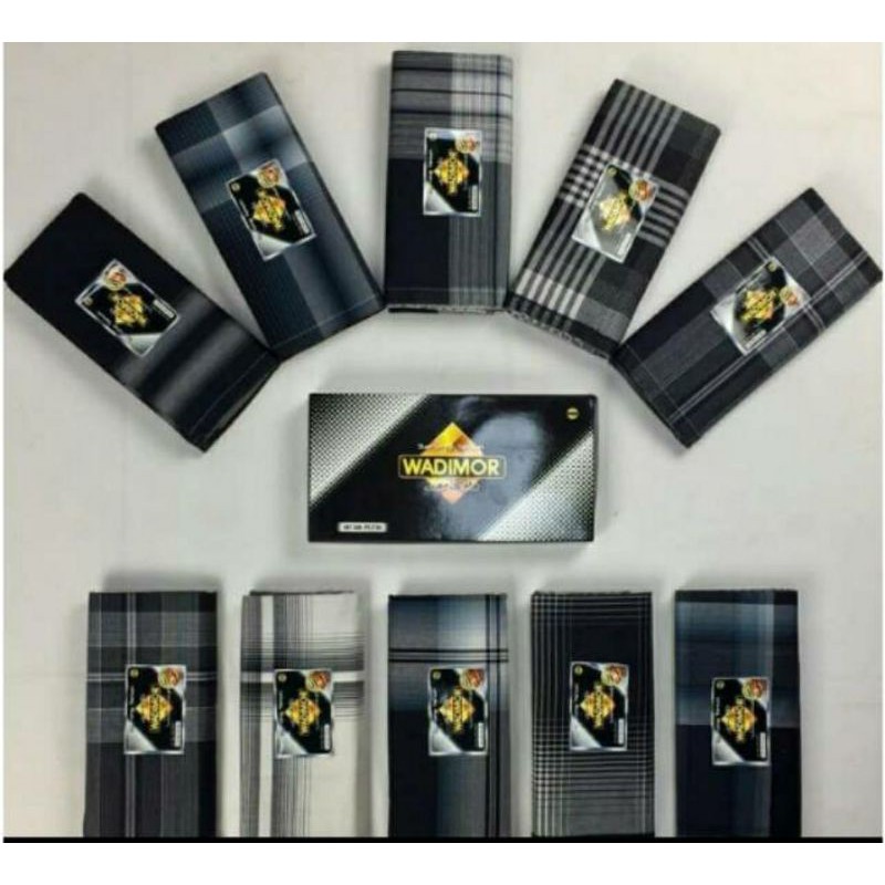 SARUNG WADIMOR motif HITAM PUTIH ,SARUNG WADIMOR MURAH , wadimor hitam putih , wadimor terlaris