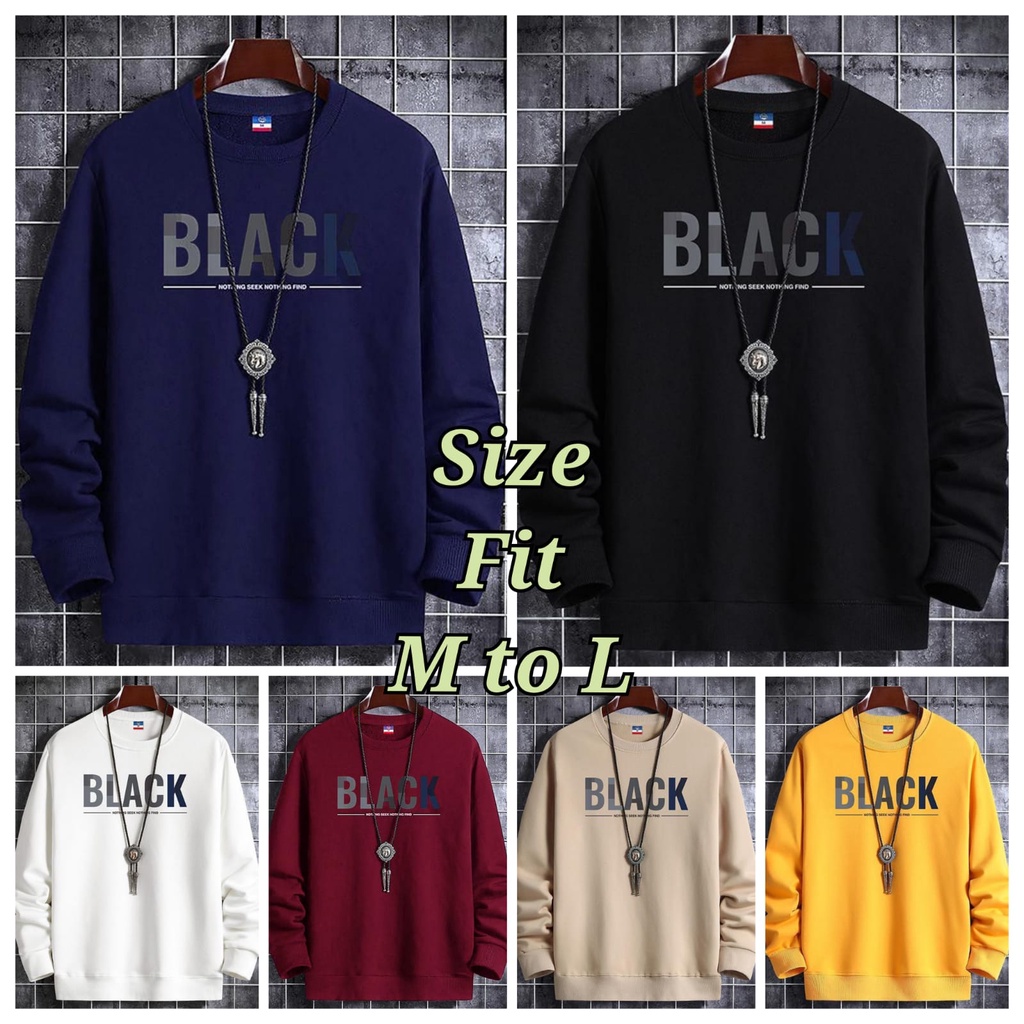 Asgard777 - BAJU BLACK / atasan lengan panjang / sweater terbaru / baju pria terlaris / baju panjang cowok