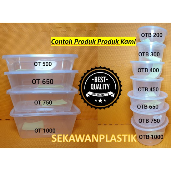 Thinwall Otipack Bulat 750ML / Tempat Makanan Plastik Mangkok 750ml Food Container OTB750