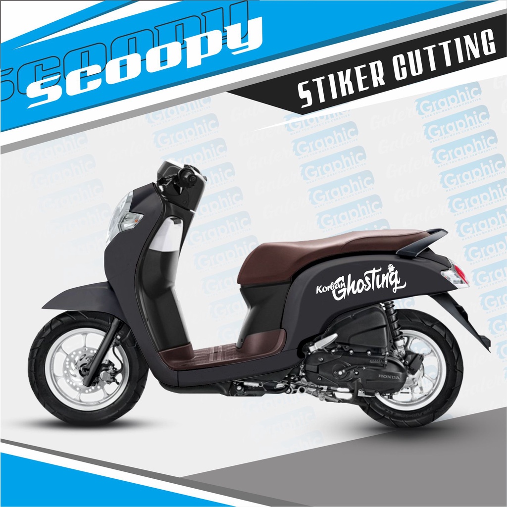stiker scoopy korban ghosting terbaru