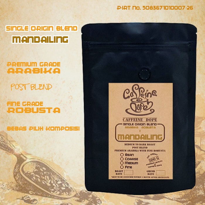 

Kopi Single Origin Blend Mandailing 200 Gr - Bean/Biji & Ground/Bubuk