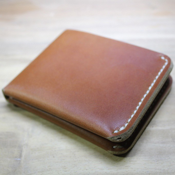 Dompet kulit asli design unik warna tan | simple wallet | dompet pria