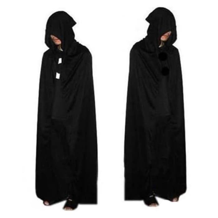 JB-01 jubah hitam halloween death reaper satan iblis vampir dracula cloak