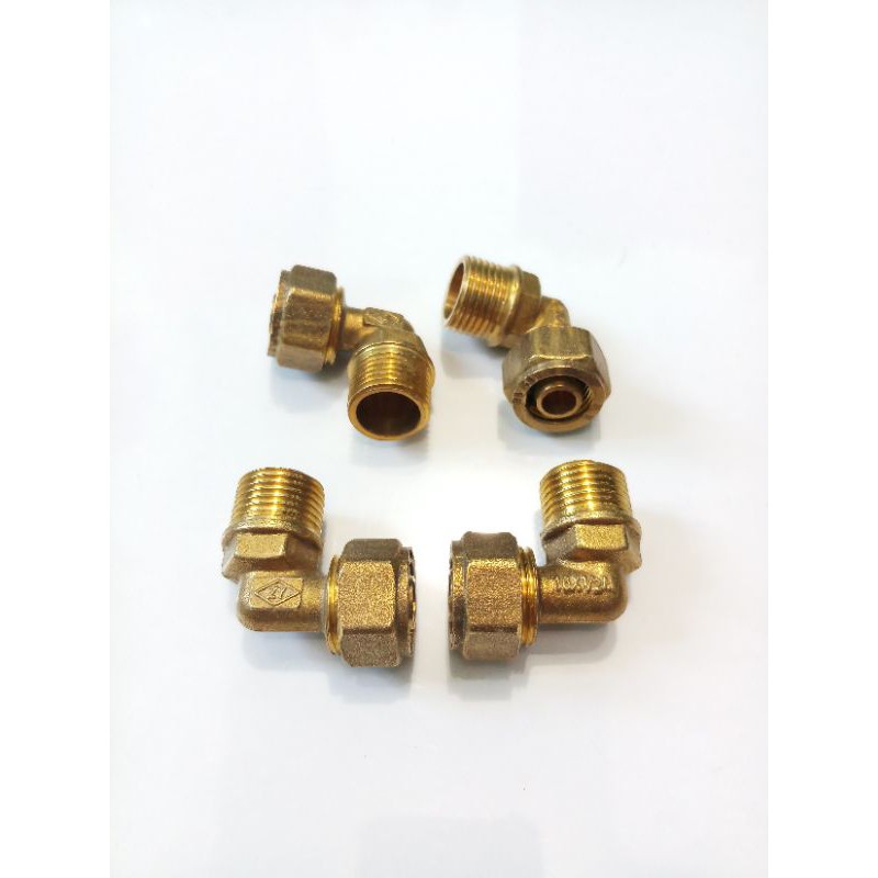KNEE DRAT LUAR 1/2&quot; KUNINGAN / KENIE UNTUK MENYAMBUNG AIR PANAS