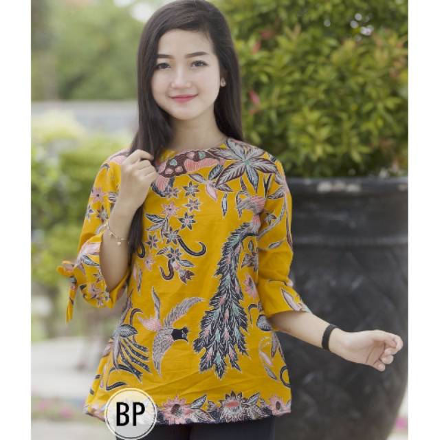 Jual Blus Batik Wanita Modern Atasan Batik Modern Blus Kantor Shopee