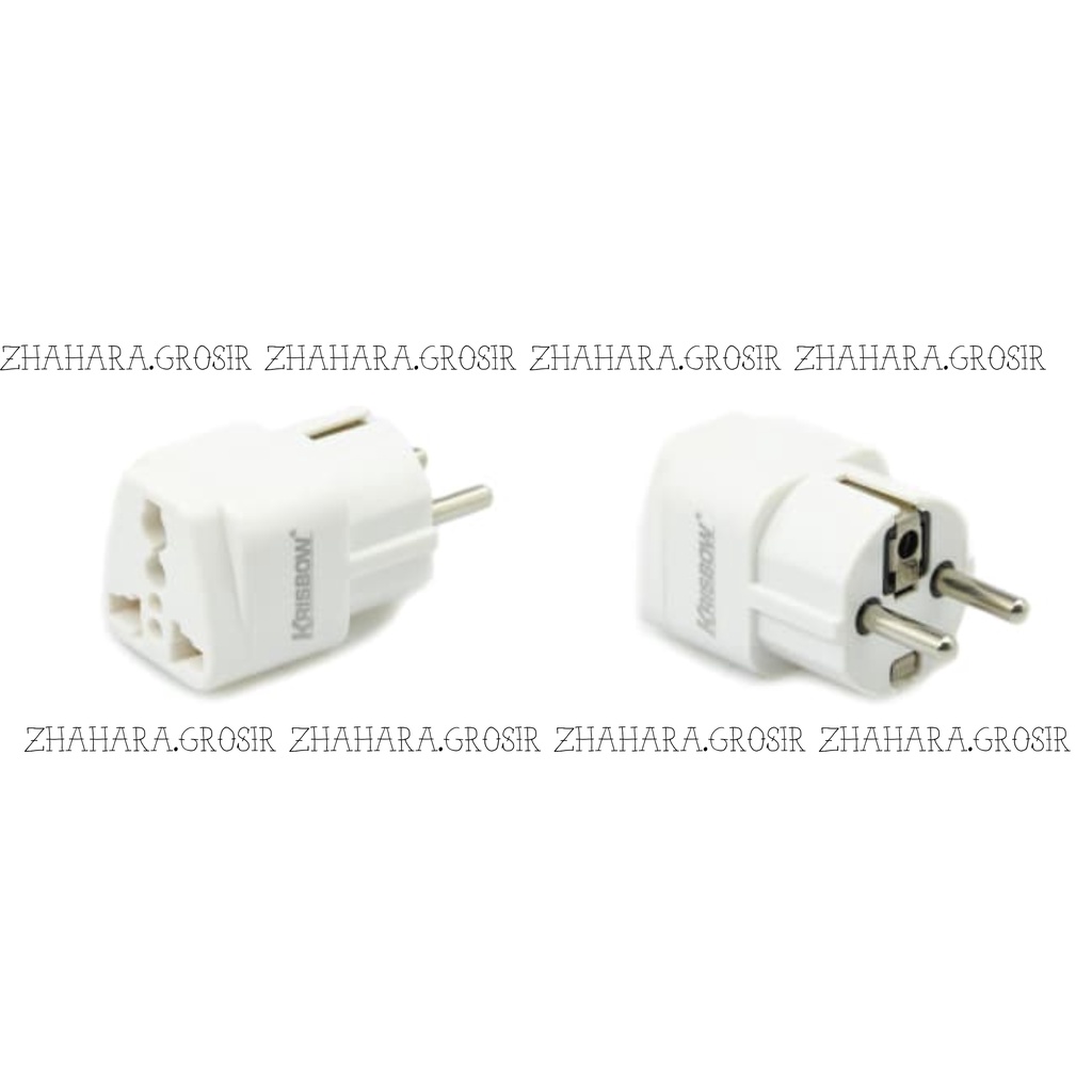 Krisbow Steker Arde Adaptor Travel Tanpa Switch - Putih