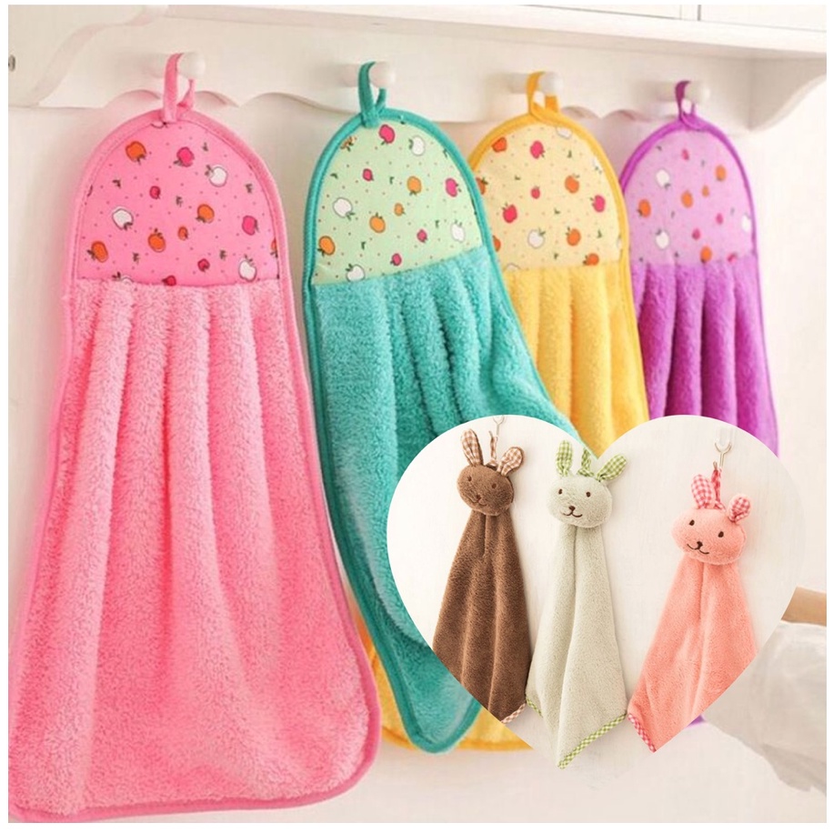 Kain Lap Tangan Handuk Motif Apel Kartun Lap Motif Besar / Kain Lap Tangan Dapur Wastafel Motif Kartun Hand Towel Clean Cloth Kitchen