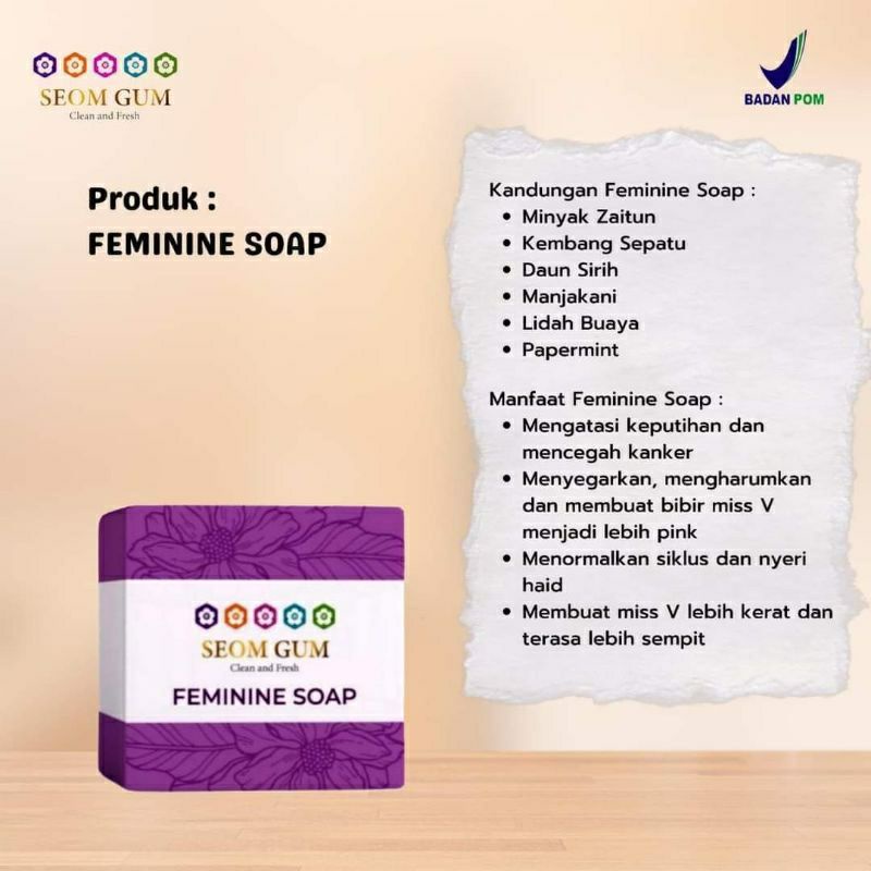 OFFICIAL SEOM GUM/FEMININE HYGIENE SEOM GUM/SABUN KHUSUS KEWANITAAN