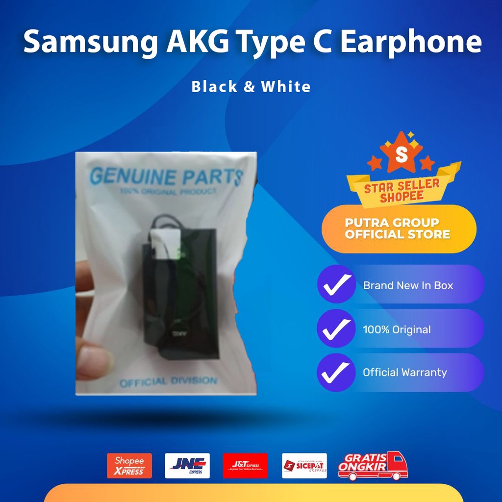 Samsung Earphone AKG Type-C Black White for S22 S21 Note 20 Original