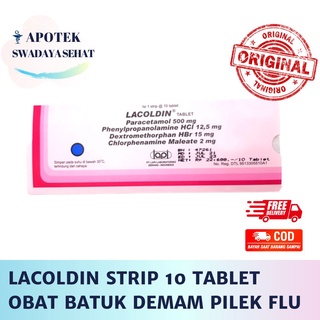 Jual LACOLDIN STRIP 10 Tablet - Obat Demam Batuk Pilek FLu Dewasa ...