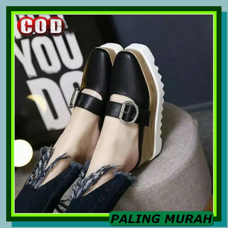 Seller Wejes Love You Terbaru White Termurah Kualitas Premium Mt7 CA838 Pretty Woman Slip On Wedge