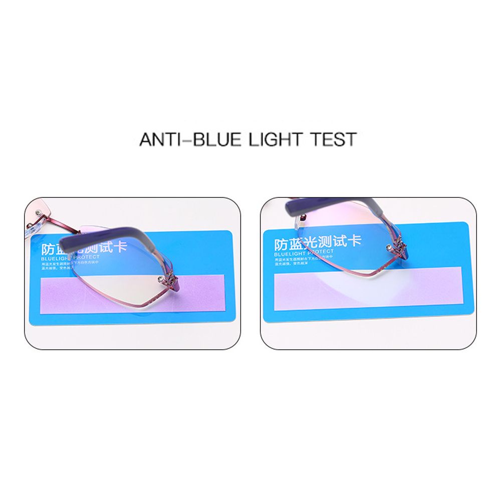 ROW Anti-fatigue Anti Blue Light Reading Glasses Radiation Protection Metal Frame Eyewear Presbyopic Eyeglasses Anti-UV Women Fashion Transparent Luxury Computer Goggles