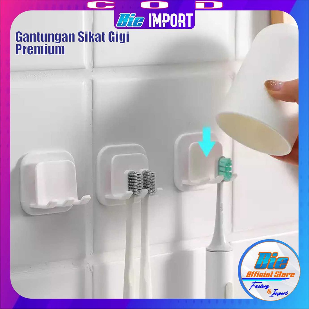 Gantungan Sikat Gigi 2 Kait Multifungsi Premium Impor Best Seller