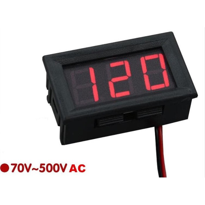 Voltmeter Digital AC 75-380V Pengukur Tegangan PLN Volt Meter Frame