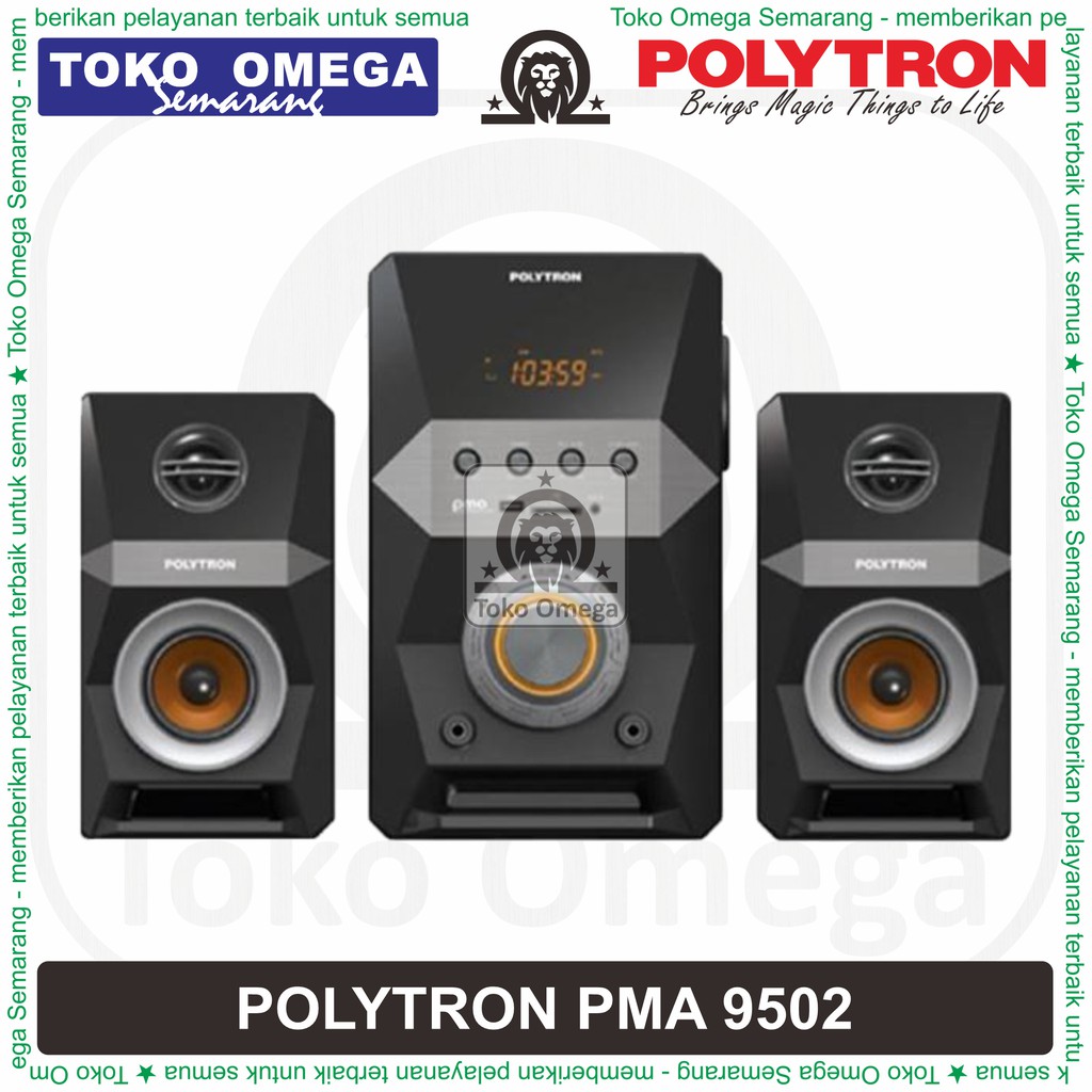 Speaker Active Polytron PMA 9502 Bluetooth - USB - Karaoke - PMA9502