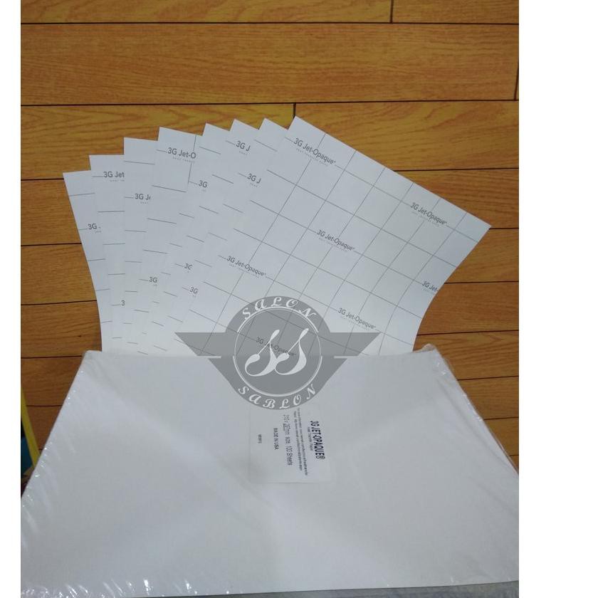 

Harga murah 6f Transfer Paper 3G Jet Opaque A4 Dark USA Untuk semua bahan kaos ( Minimal Order 10 Le