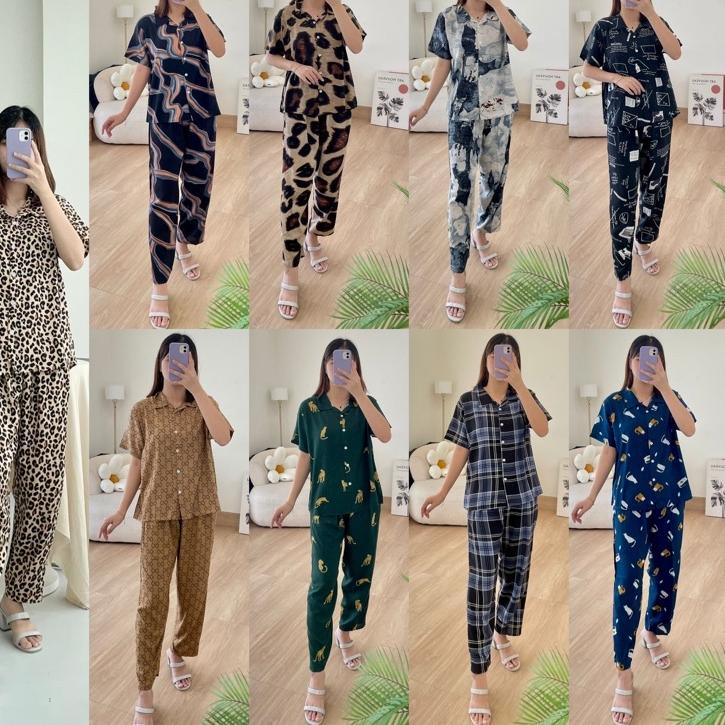 ● Piyama Rayon Set / Set Piyama Rayon Panjang / Piyama Panjang Rayon / Stelan Rayon / Rayon Set ★