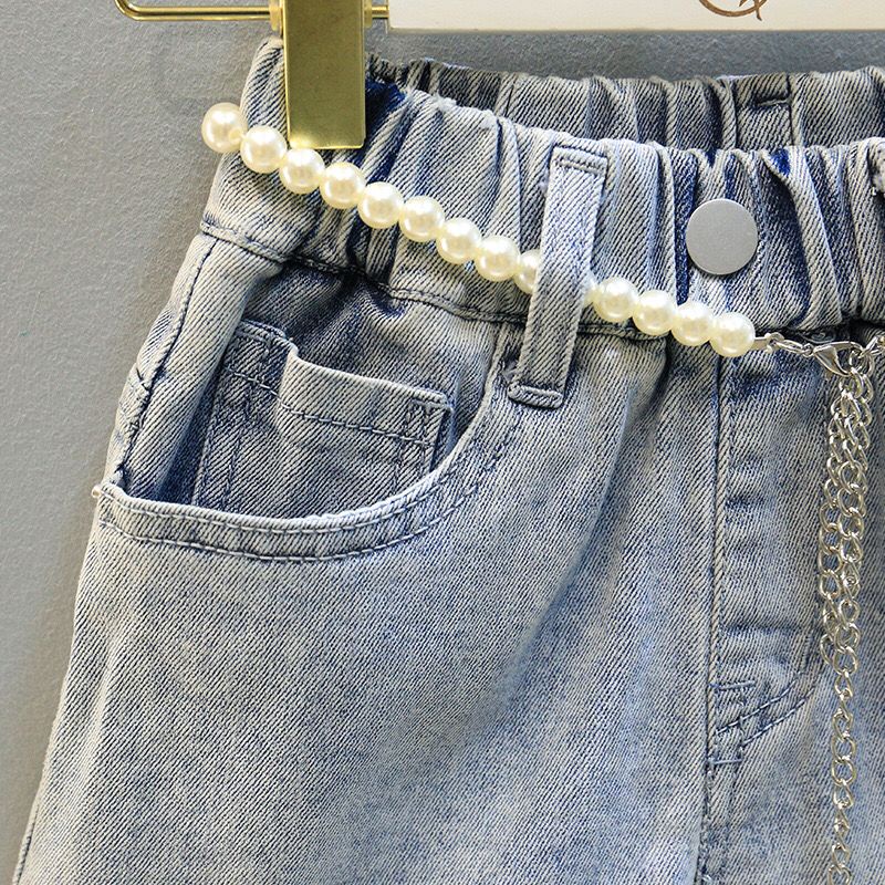 (LOLI-JKT) BS-272 SET ANAK CEWEK FREE BELT DAN HAIR TIE + CELANA JEANS SIZE 100-140
