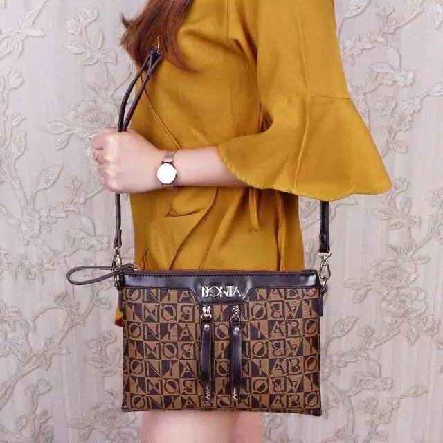 [TERLARIS]Tas Selempang Wanita Bonia Double Zipper