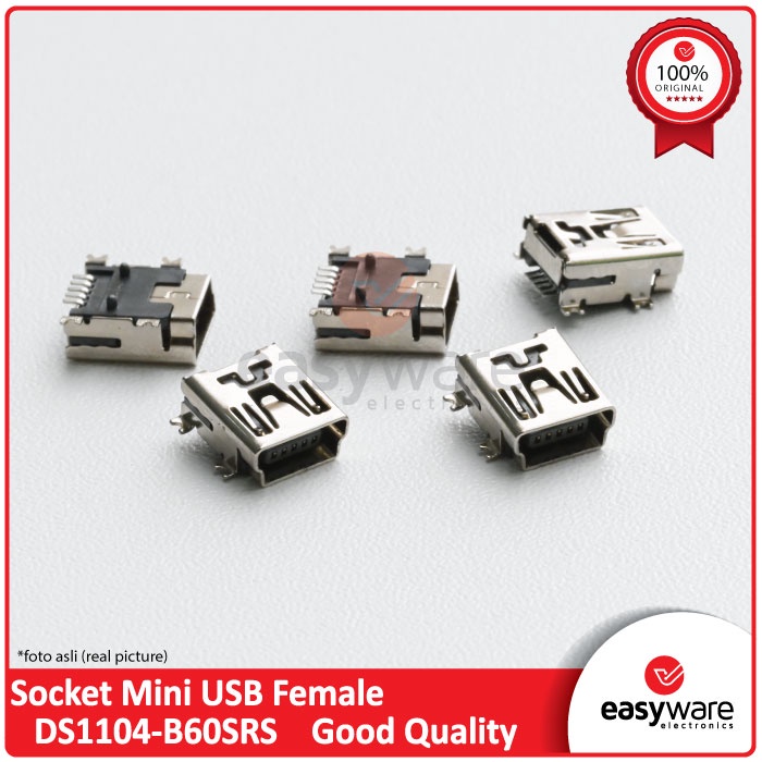 Socket Mini USB Female Jack Port Socket Connector - MiniUSB SMT 5 Pin