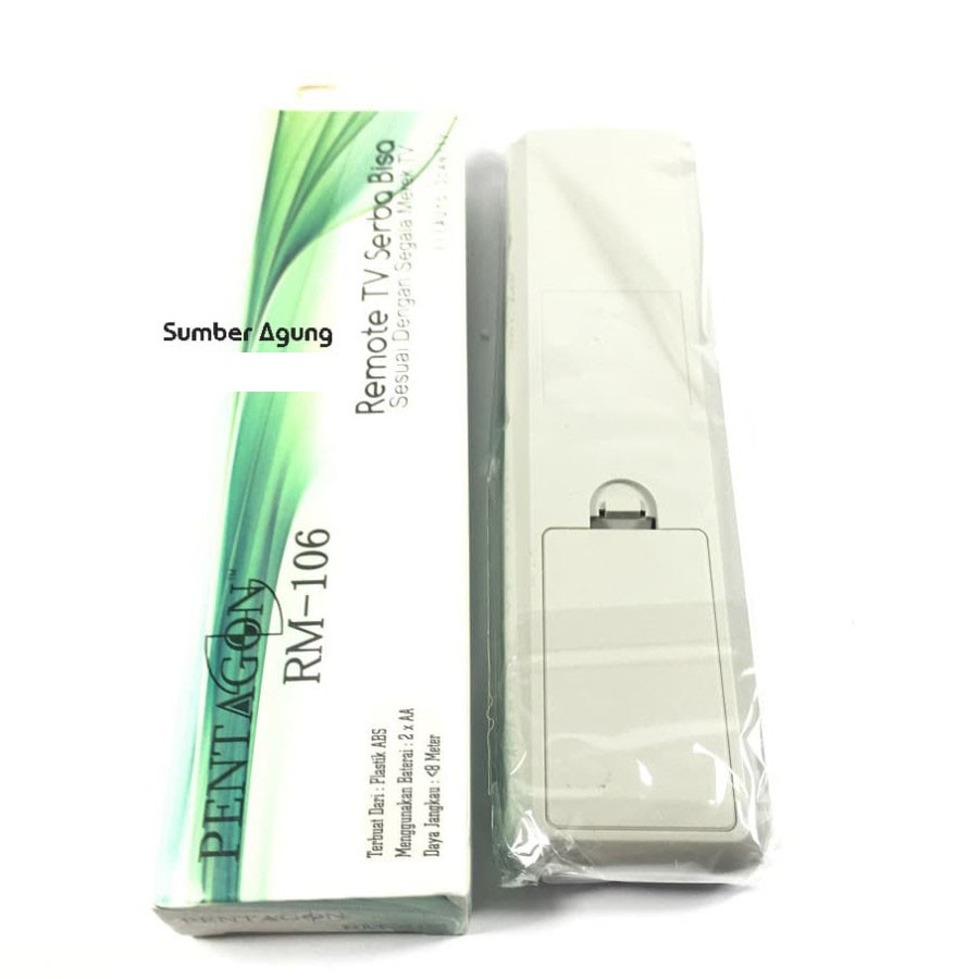 Pentagon RM106 Remote TV Universal Segala Merk TV Auto Scan Otomatis