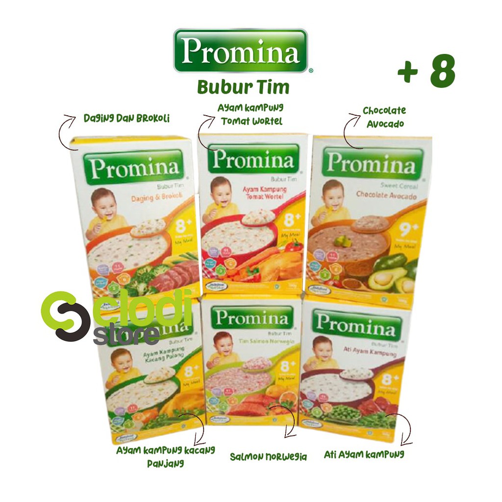 Promina Bubur Tim 8 9 1th 100gr Ada 5 Varian Rasa Shopee Indonesia