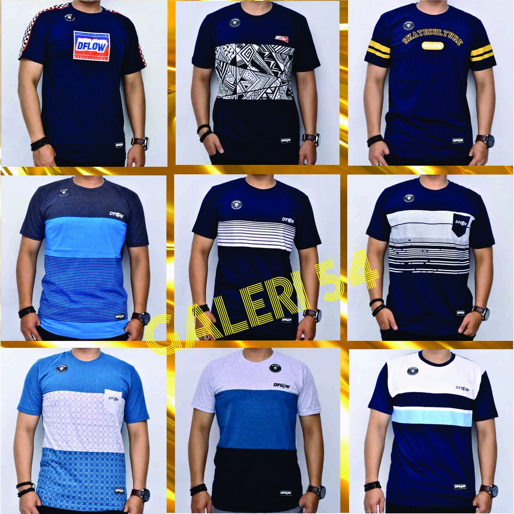 Kaos Pria Distro Keren Dflow Original Terbaru Gratis Sticker Murah Berkualitas COD
