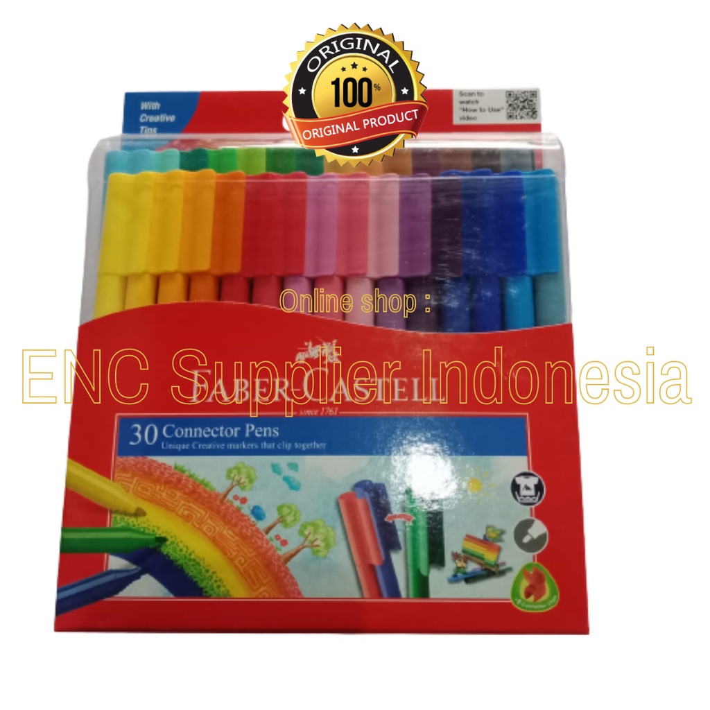 

faber castell 30w connector pen 30 warna fabercastell spidol color per set - enc.sup