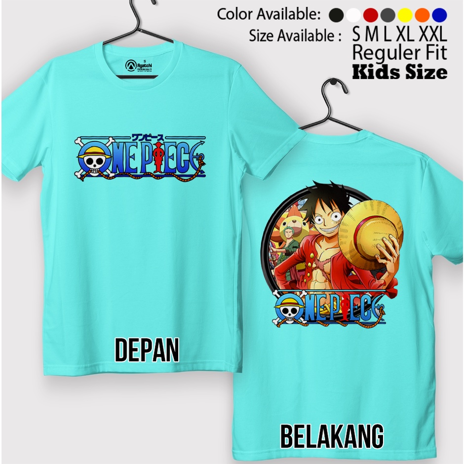 Baju Kaos Atasan Anak Laki-Laki Agatchi Motif One Piece Prime